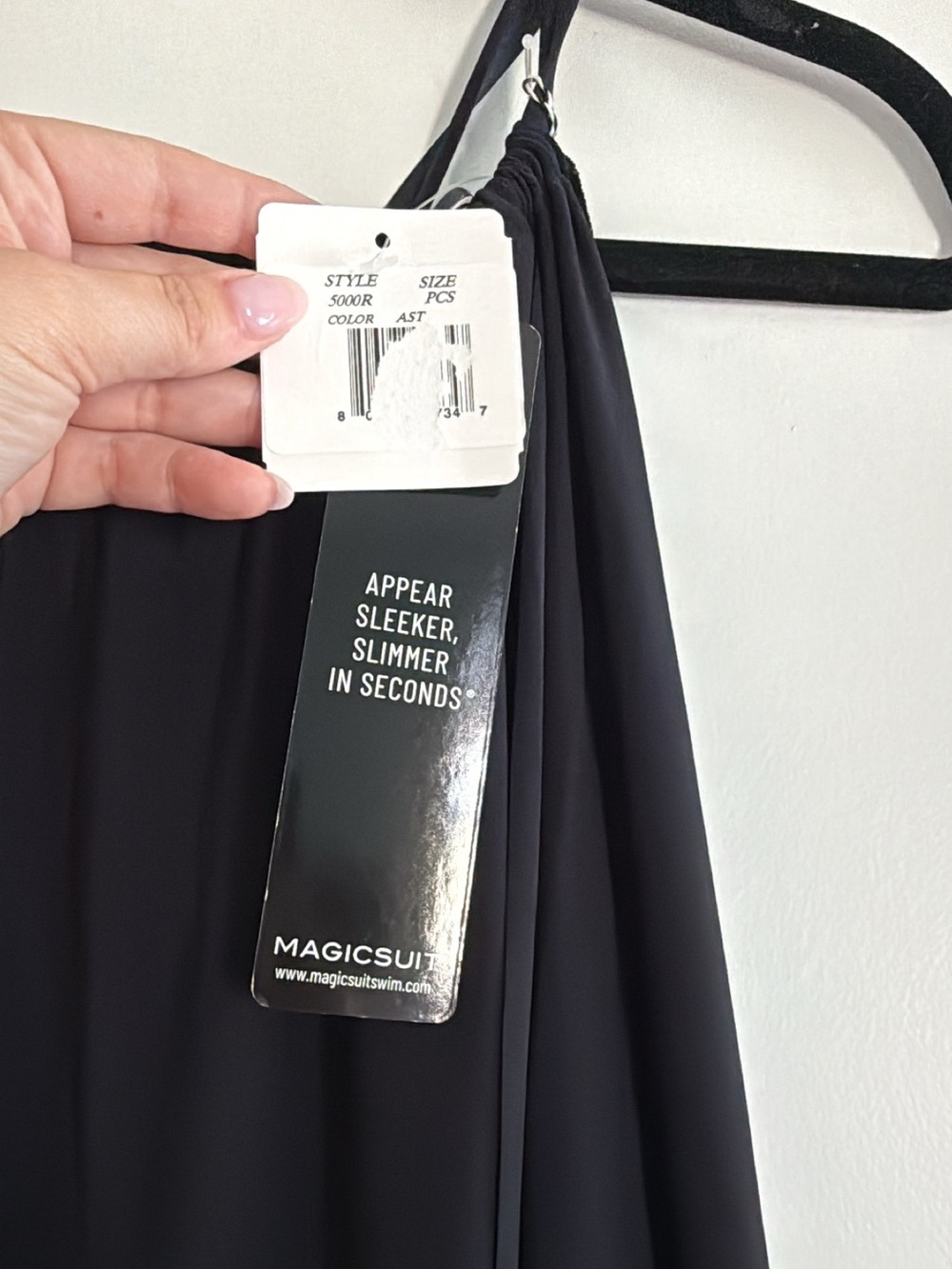 Magicsuit Medium Black Draped Coverup Dress - Picture 5 of 7